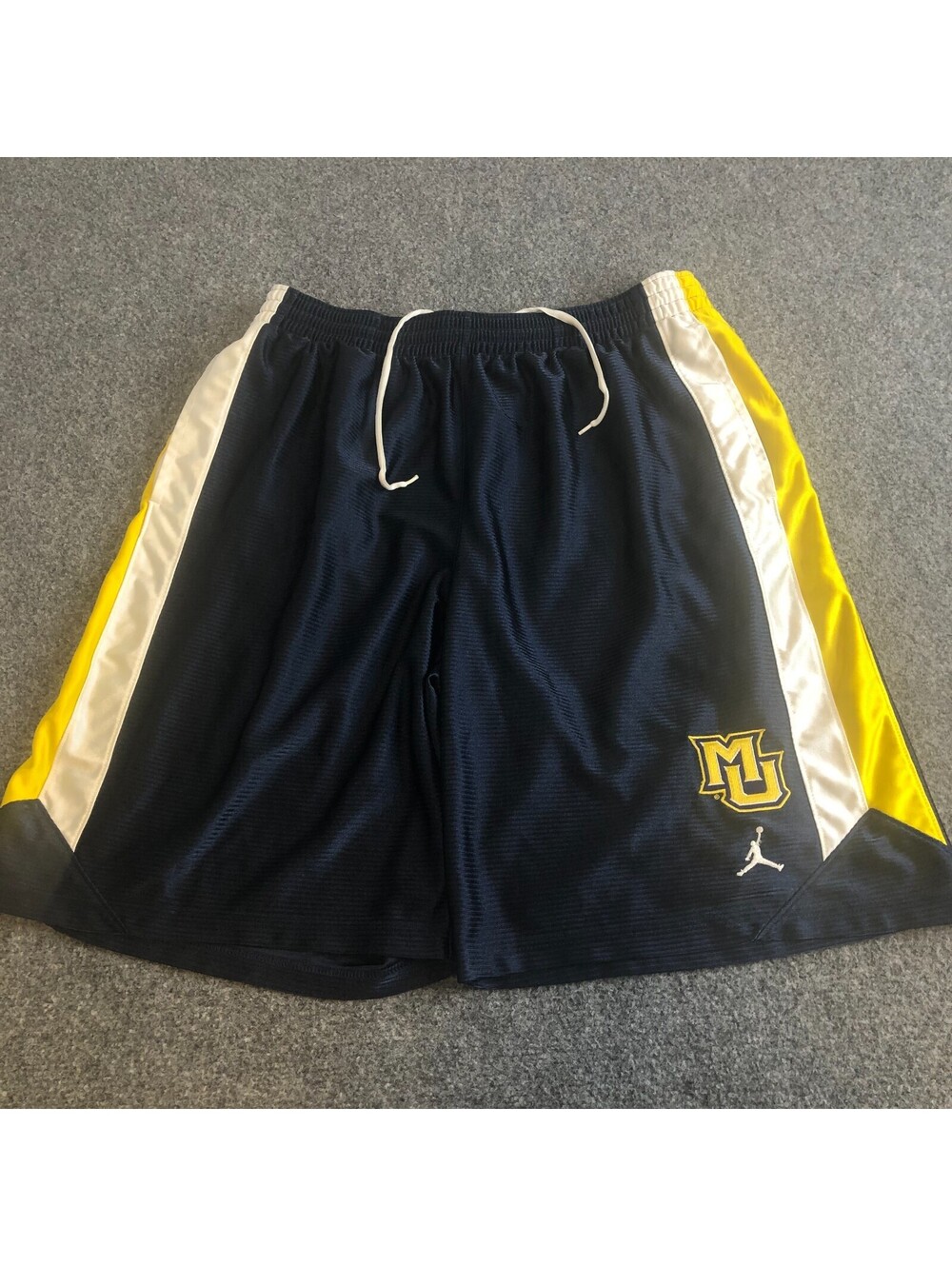 Nike Jordan Shorts Mens Large Marquette Golden Eagles Basketball Shiny Dazzle